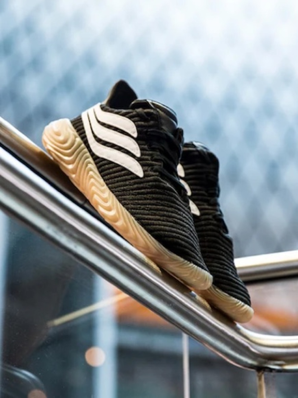 adidas Sobakov shoes in Core Black / Cloud White / Gum colorway men’s Size 4